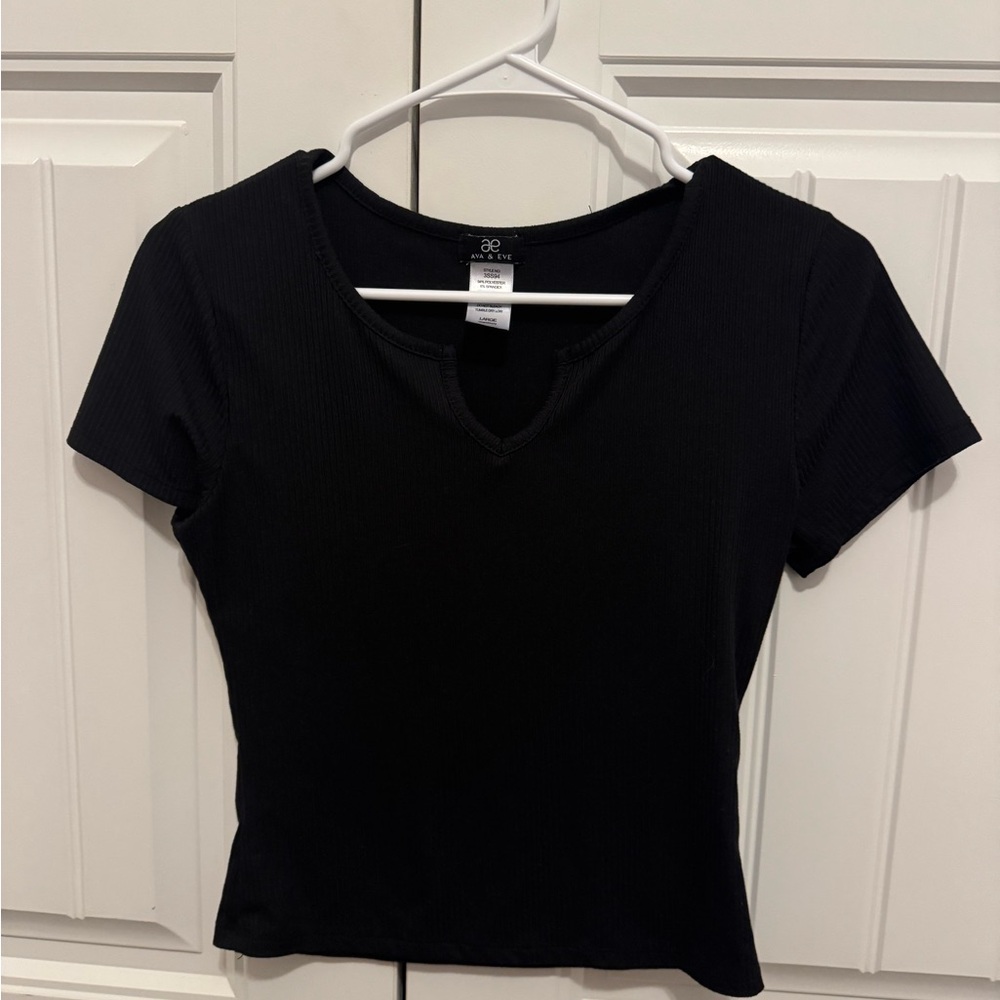 Black Short Sleeve Top